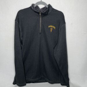 Champion Thermal Sweater 1/4 Zip Arizona State Gray Shirt XXL